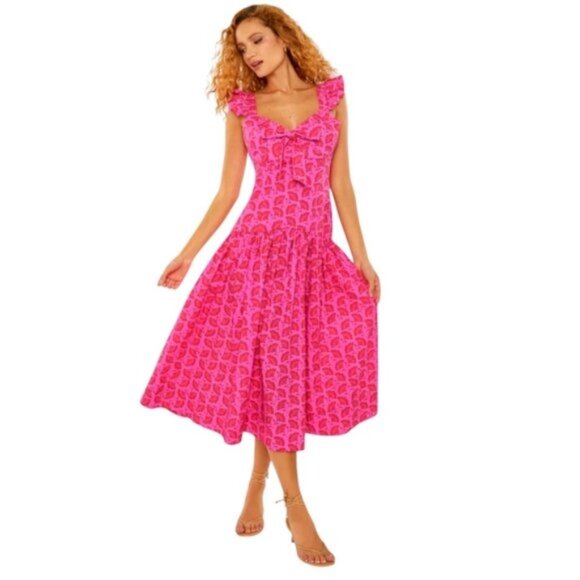 NWT Likely Sherry Orchid Multi A-Line Midi Dress - Picture 1 of 16